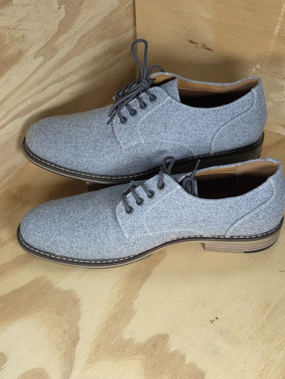 jf j.ferrar Gray Wool Derby Shoes - Classic Lace-Up
